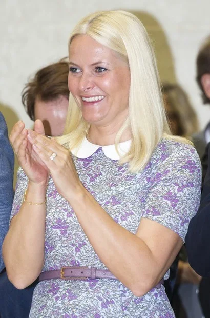 Princess Mette-Marit of Norway attended the opening ceremony of the Nordic Pavilion at the 56th International Art Exhibition (Biennale d'Arte) titled 'All the Worlds Futures