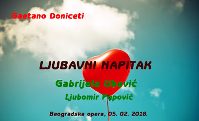 Gaetano Donicet Ljubavni napitak Narodno pozorište, Beogradska opera Gabrijela Ubavić Ljubomir Popo