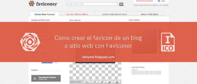 Cómo crear el favicon de un blog o sitio web con Faviconer