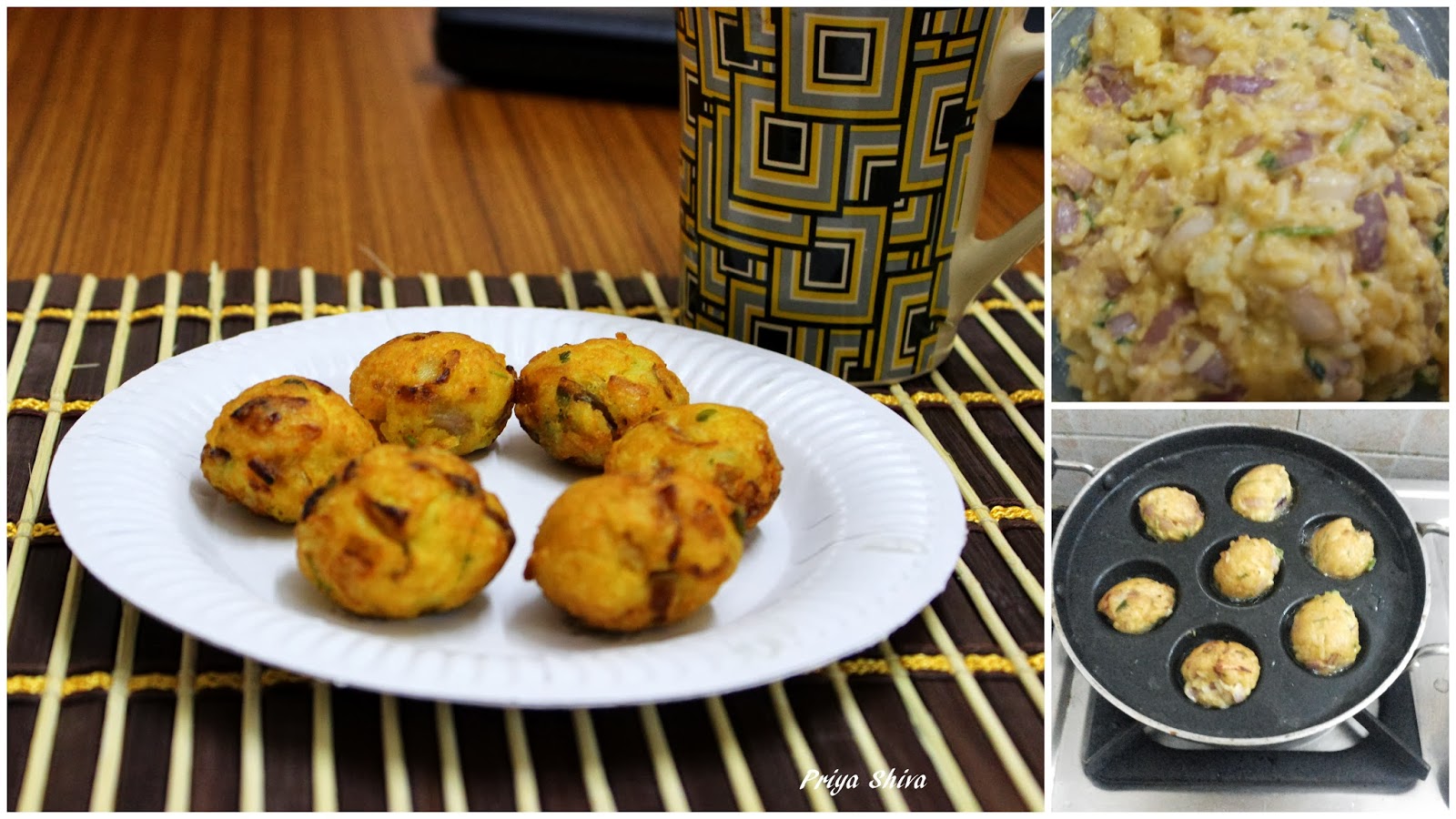 The aromas of my Leftover Rice balls / Rice paniyaram