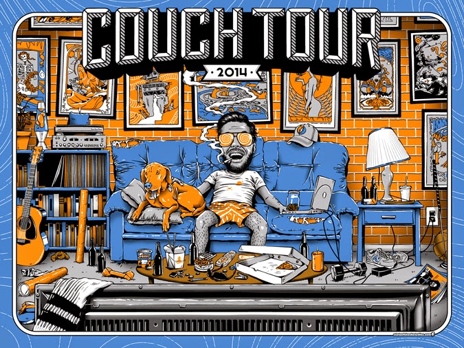 INSIDE THE ROCK POSTER FRAME BLOG Darin Shock Couch Tour Poster Release