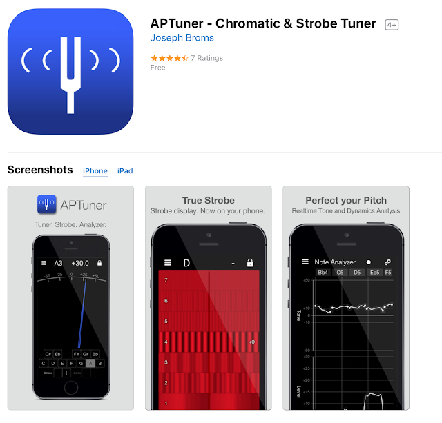 Free iOS app today APTuner Chromatic & Strobe Tuner UCET