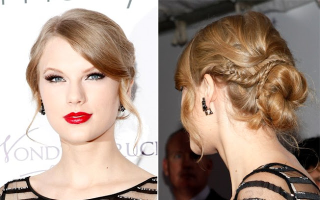 penteado de festa taylor swift