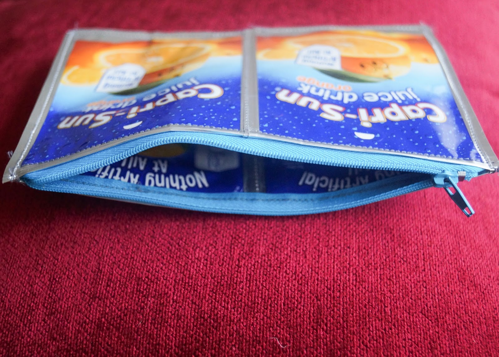 buttons and paint... and a Juice Pouch Pencil Case