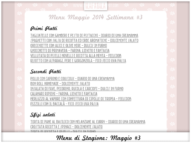 Menu di Stagione: Maggio #3 - PDF Menu di Stagione: Maggio #3 - PDF