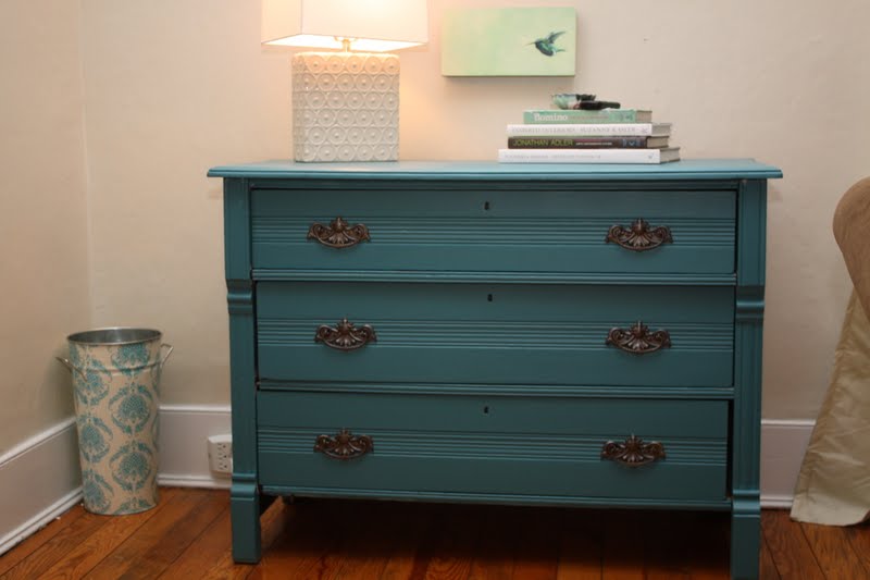 Teal+blue+dresser