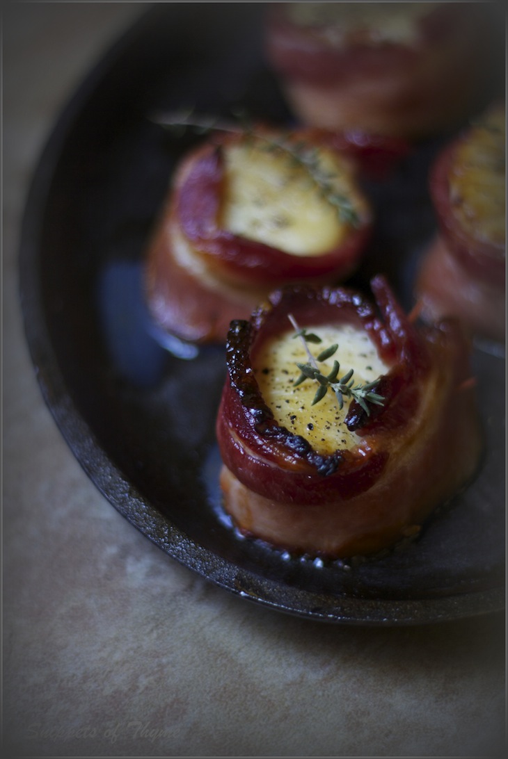 Thyme Maple Bacon Wrapped Sea Scallops