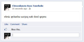 Cara Membuat Status Facebook Terbalik