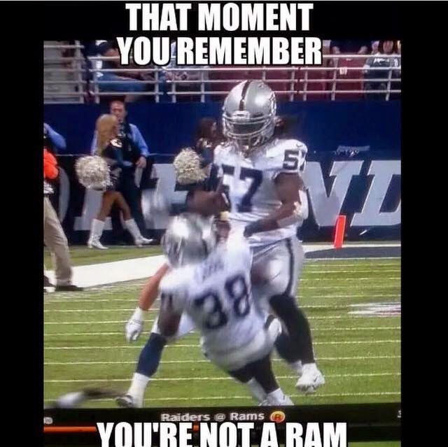 that moment you remember you're not a ram. #raiders #ramshaters