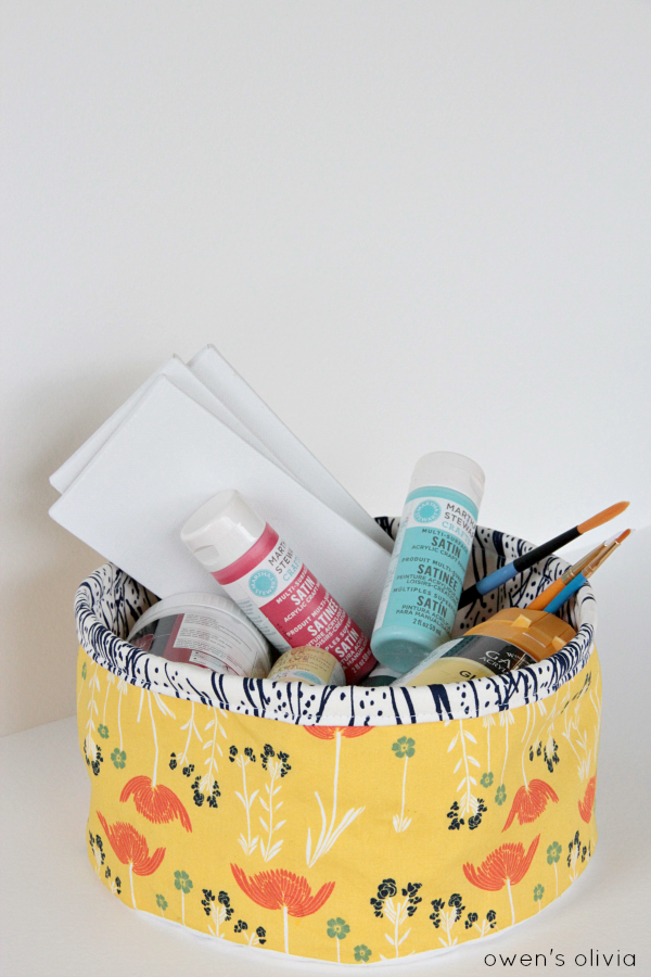 owen's olivia Fabric Basket and Bucket Tutorial