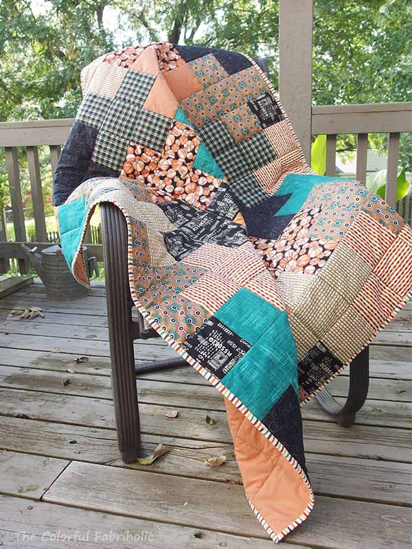 The Colorful Fabriholic Basketball Plus Quilt