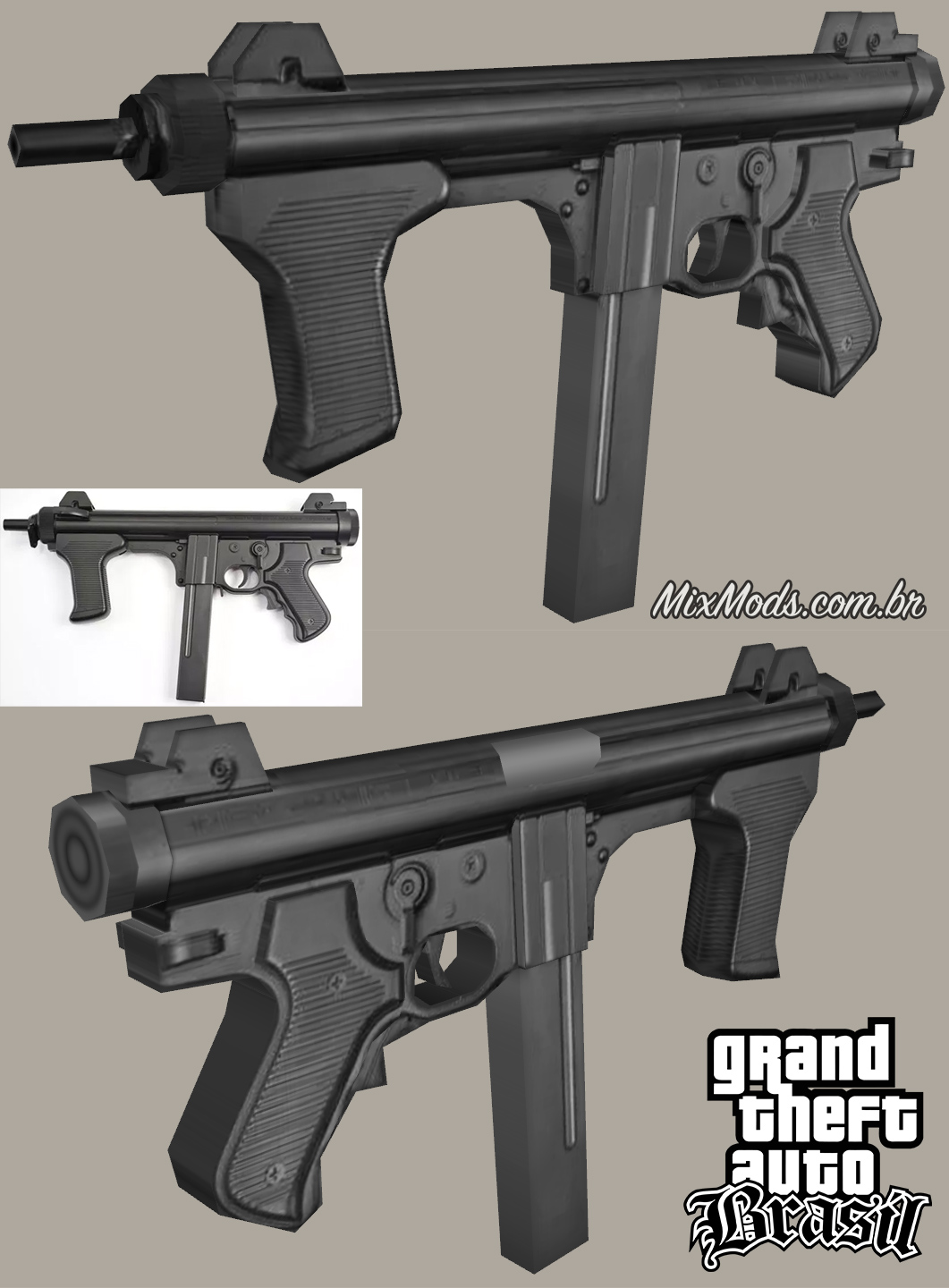 Arma Taurus M972/MT12 (brasileira) (lowpoly) - MixMods