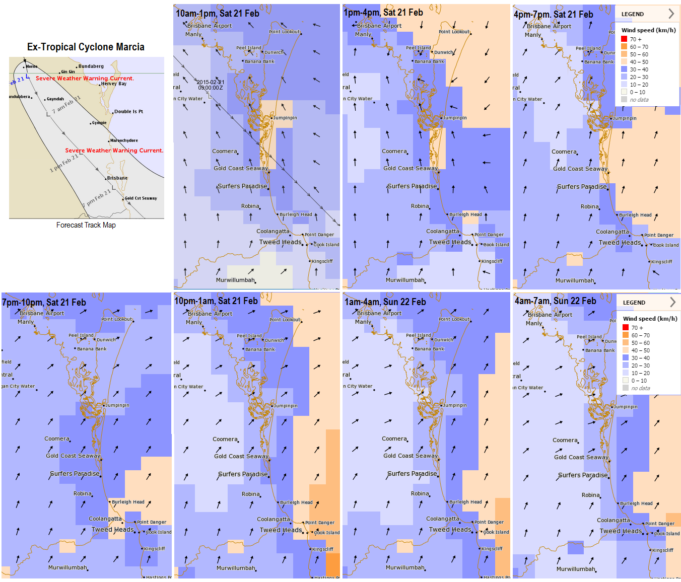 ExTC Marcia When will she impact the Gold Coast? Gold Coast Weather Blog