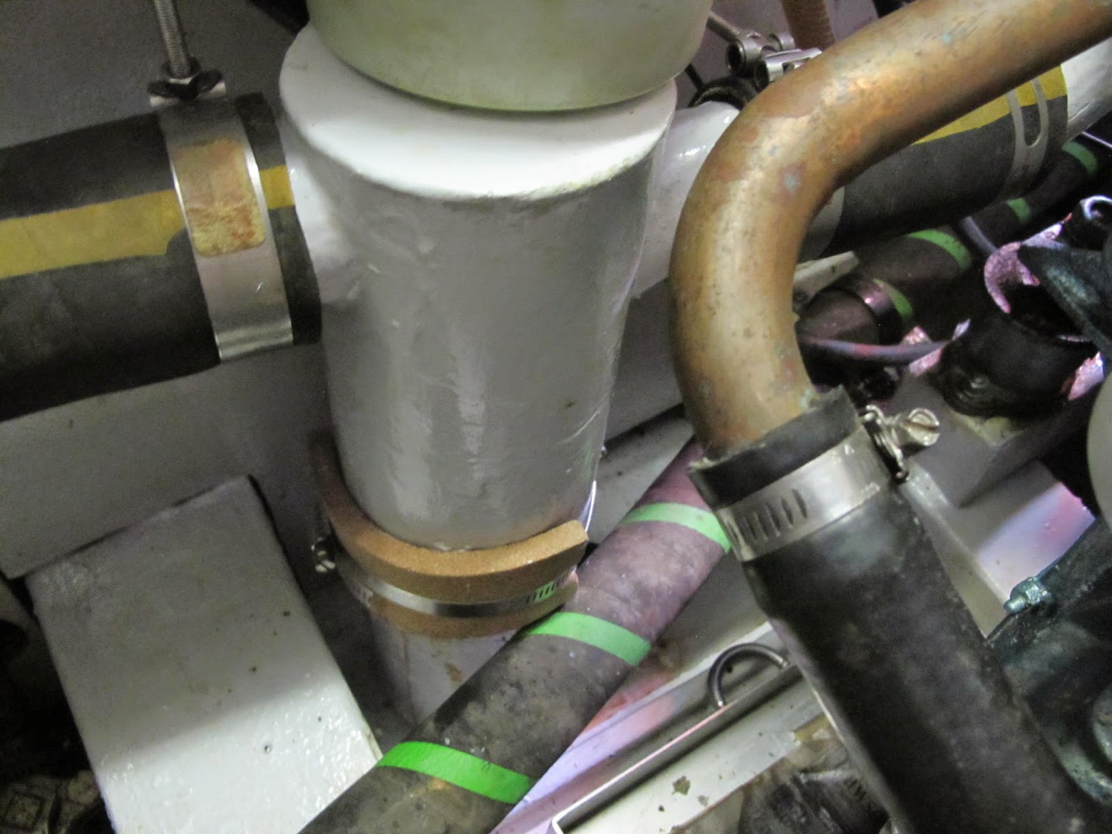 CKD Boats Roy Mc Bride A quick stop leak fix on a yachts exhaust