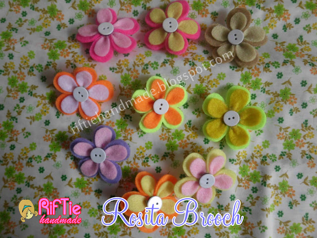 Riftie Handmade: Rosita Flower Brooch