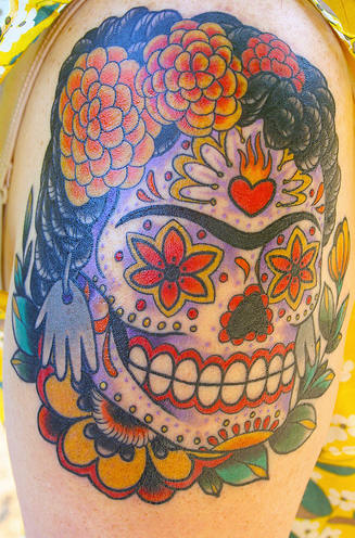 sugar tattoo skull school old
