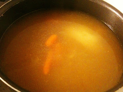 gluten free chicken soup in pan