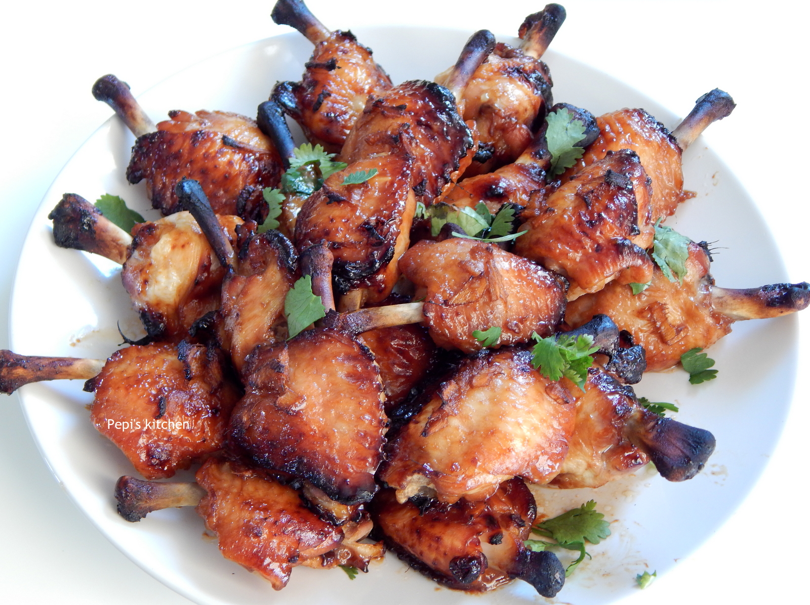 Pepi's kitchen in english Lollipop Chicken Wings with Hoisin Sauce and