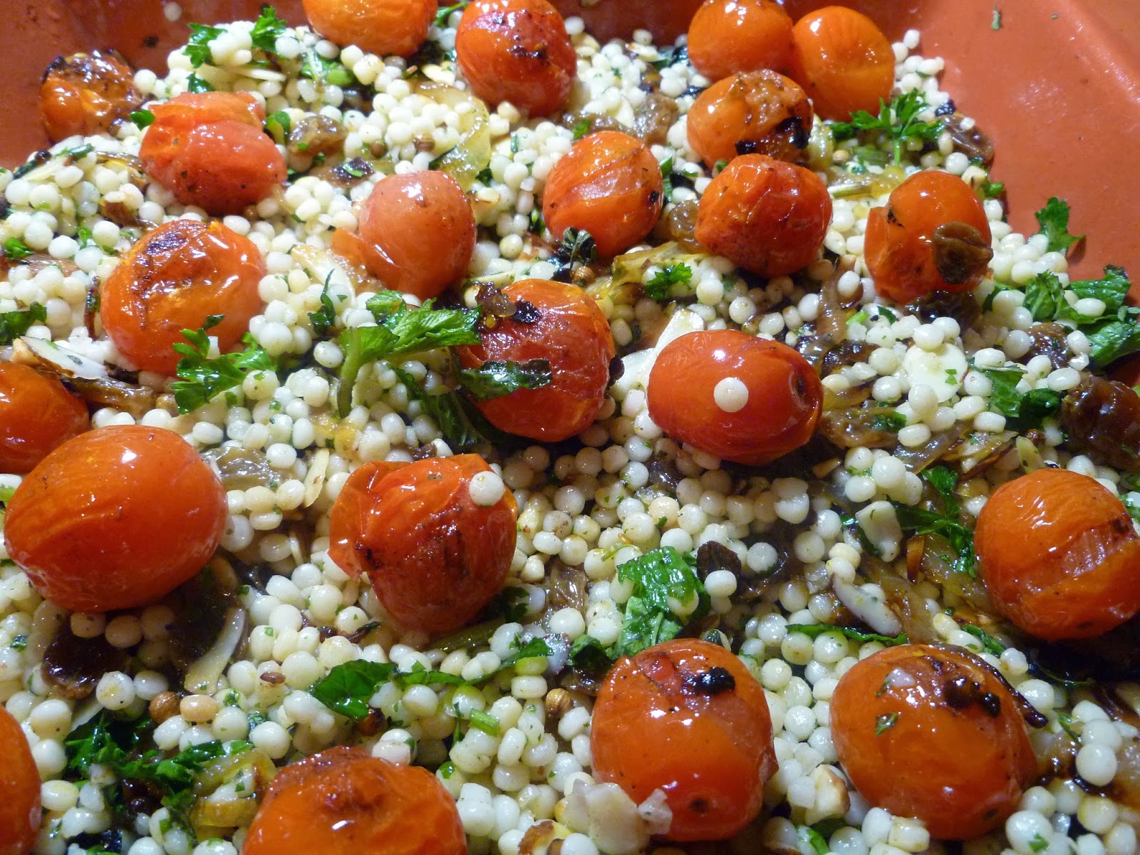 Lindaraxa Ottolenghi...Couscous With Grilled Cherry Tomatoes And Fresh