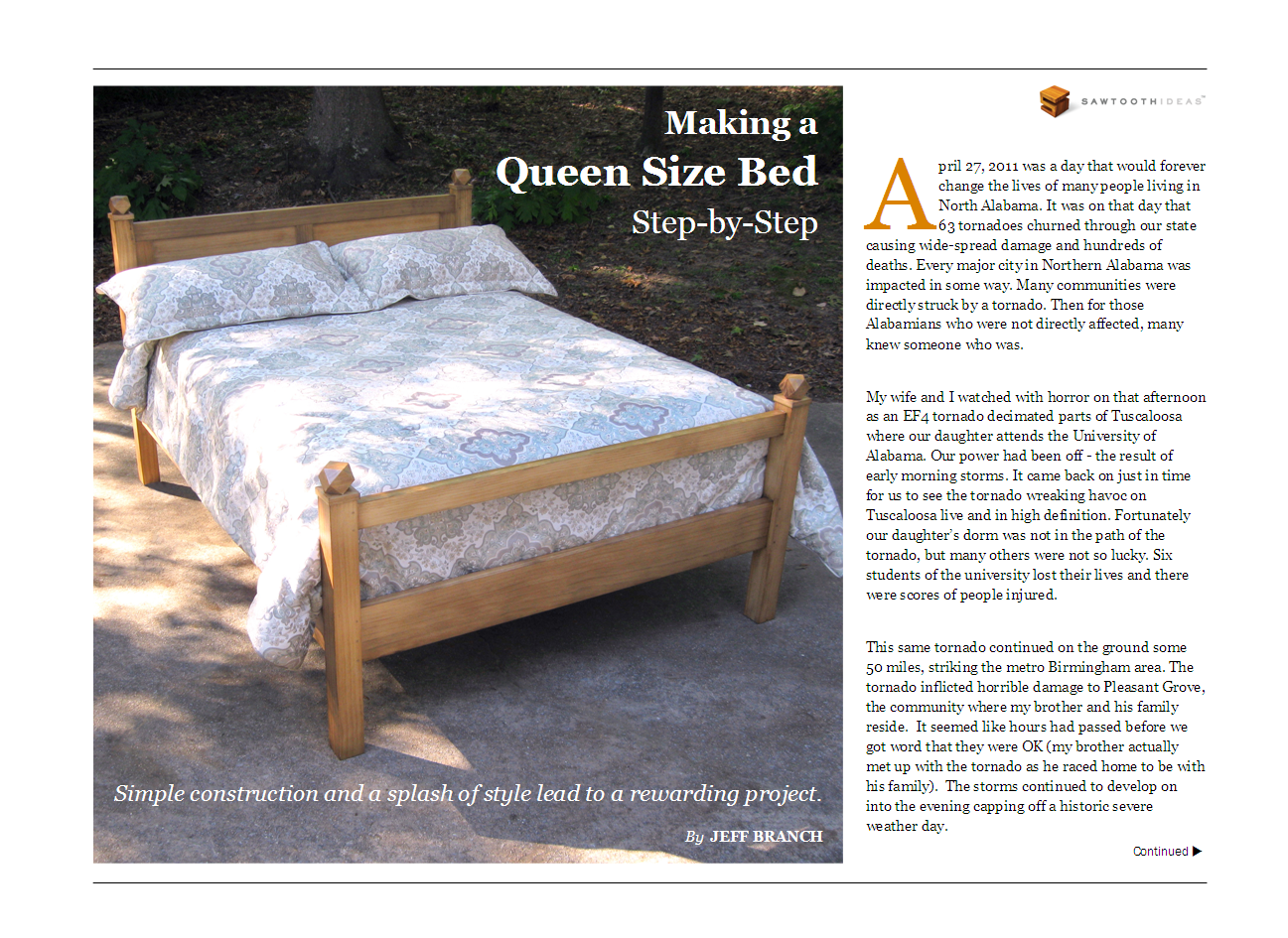 queen size bed plan project