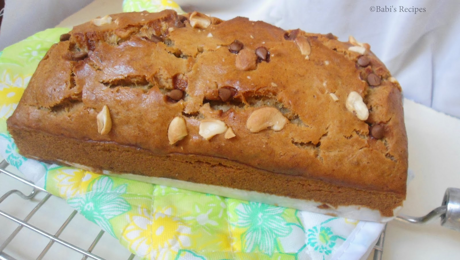 Babi 's Recipes Banana Bread Eggless & Butterless