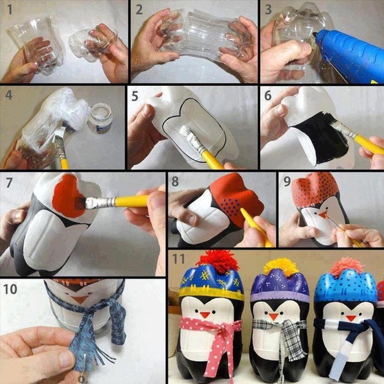 pinguins em garrafa Pinguim+de+pet