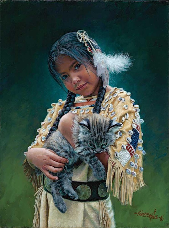 Nuestros amigos los gatos #1 - Página 4 Karen+Noles+1947+-+Native+American+paintings+-+Tutt'Art@+(16)