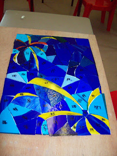 Stained Glass Art - Firework Inspired piece by Designs by Neelie Stained Glass Art - Firework Inspired piece by Designs by Neelie