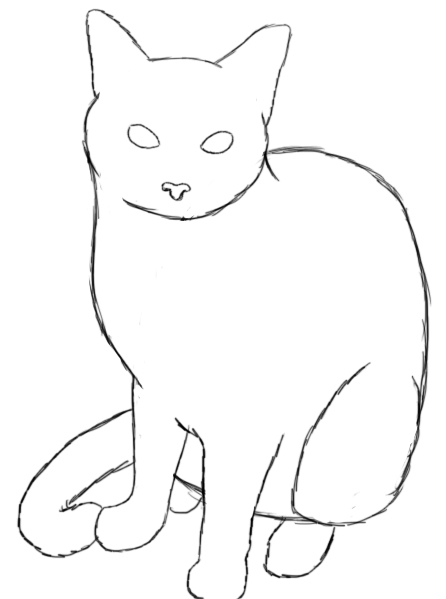How To Draw A Cat - Draw Central