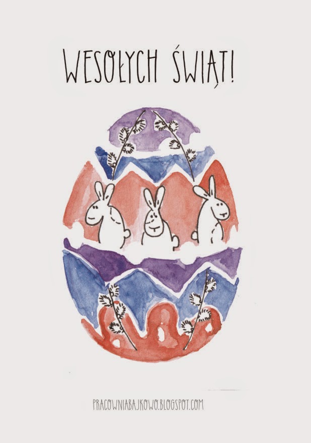 DIY * Kartka WIELKANOCNA do druku * free printable