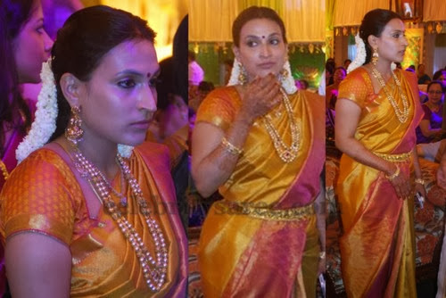 Aishwarya Danush Mustard Silk Saree