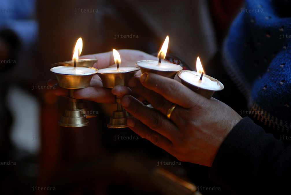 Jiten's world Ghee Lamp for Annapurna