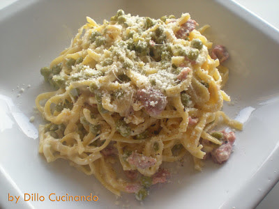 Pasta piselli e salsiccia