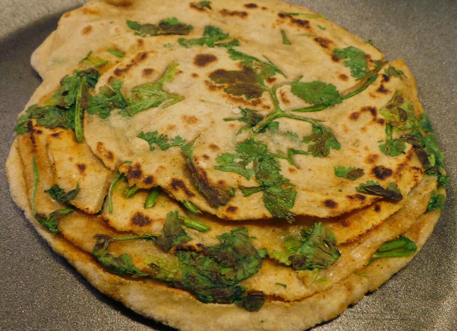 Effervescence Coriander laccha paratha
