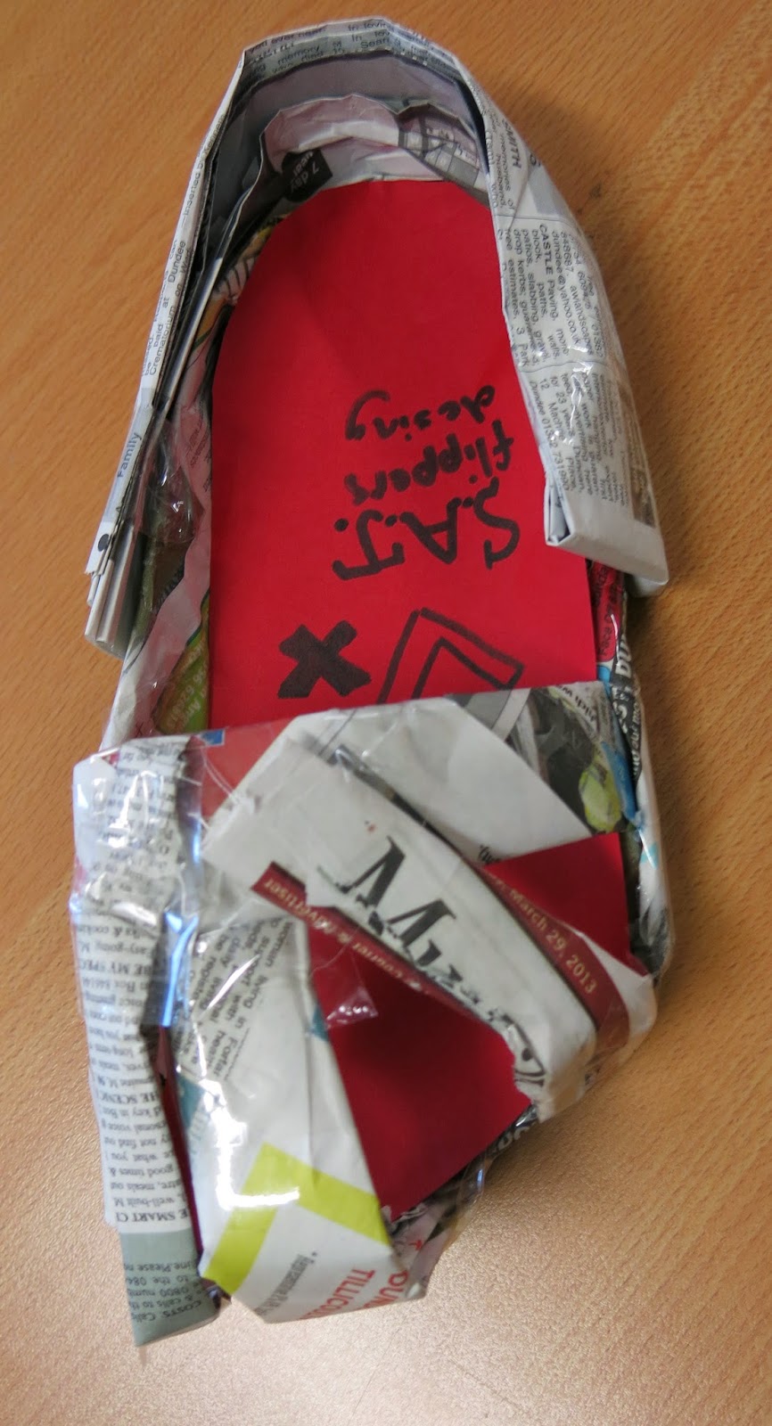 Mrs Crosbie NEWSPAPER SHOES