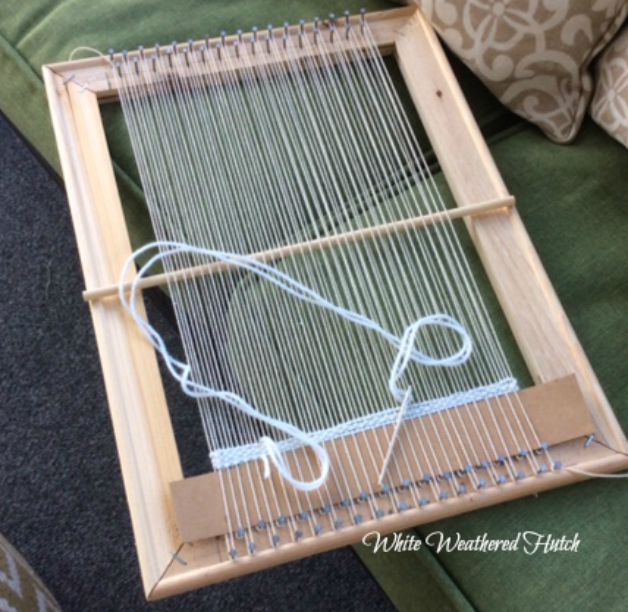 White Weathered Hutch Weaving
