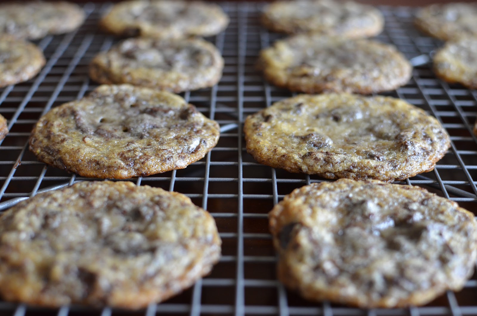Playing with Flour Flat & chewy dark chocolate chip cookies