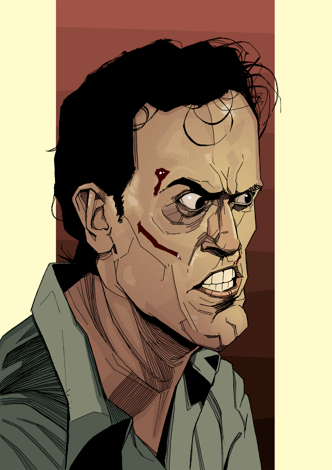 Portrait Bruce Campbell as Ash