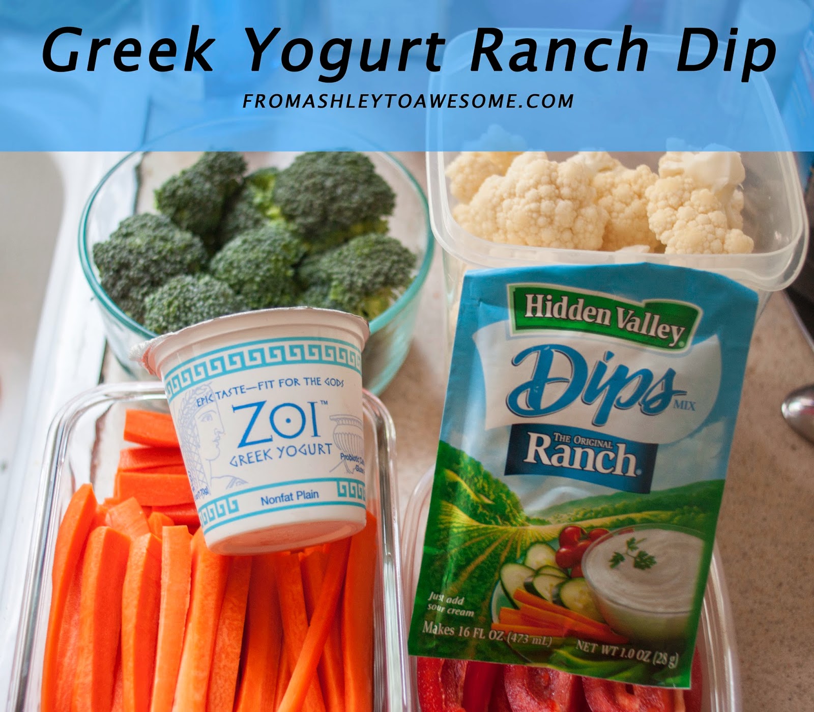 Greek Yogurt Ranch Dip From Ashley to Awesome