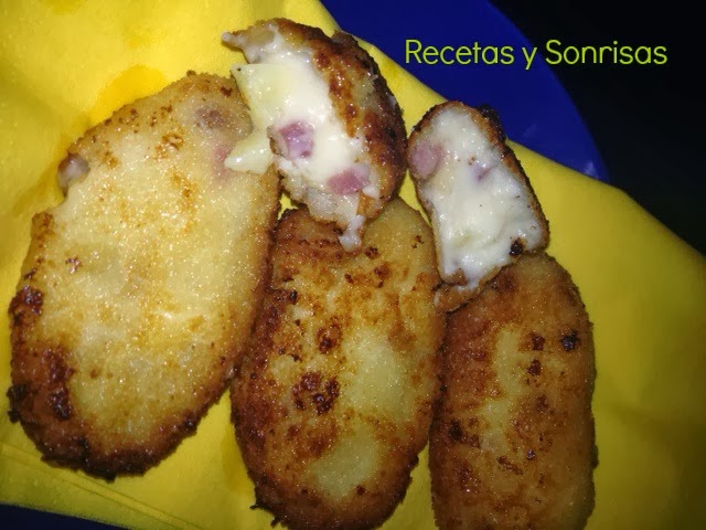 Croquetas De Queso Raclette Con Manzana, Cebolleta Y Jamón Serrano

