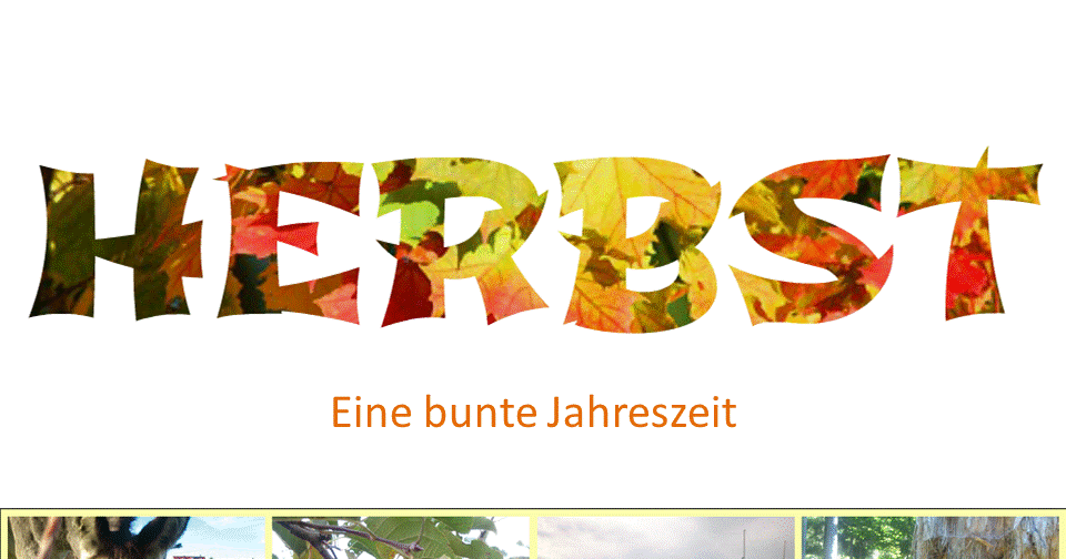 Free German Deutsch lernen kostenlos Wortschatz zum Thema Herbst
