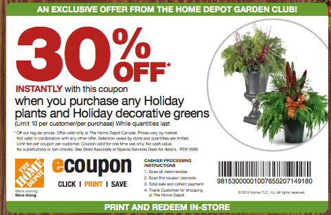Home Depot Printable Coupons September 2015