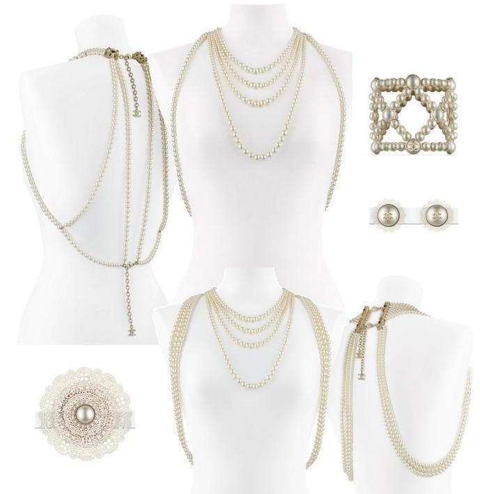 Charmed Life Chanel Costume Jewelry Fall Winter 2017 The Pearl Cuff Bracelet Is Another Clic Piece From Chanel Doily Or Lace Adorned Brooch And Earrings Are So Dainty