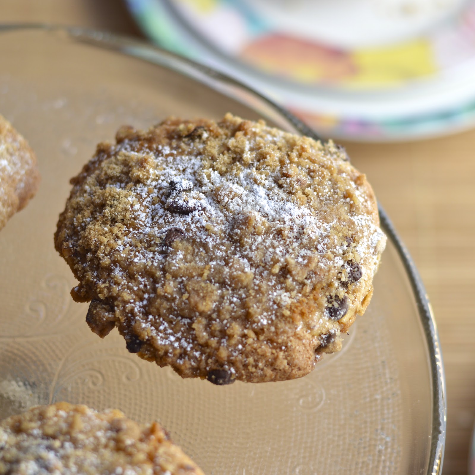 Coffee Cake Muffins with Chocolate Chips and Toasted Pecans Virtually
