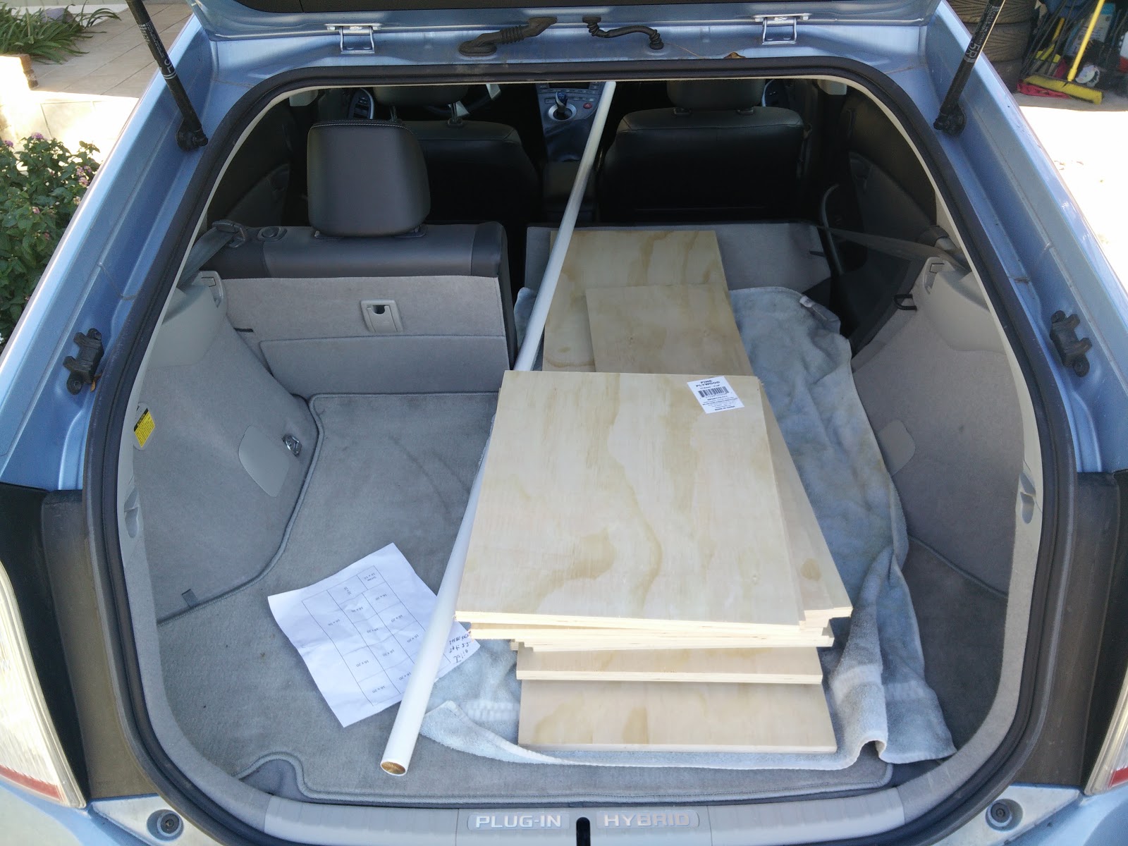 Pekema Projects How to Fit a 4x8 Sheet of Plywood in a Prius (Project
