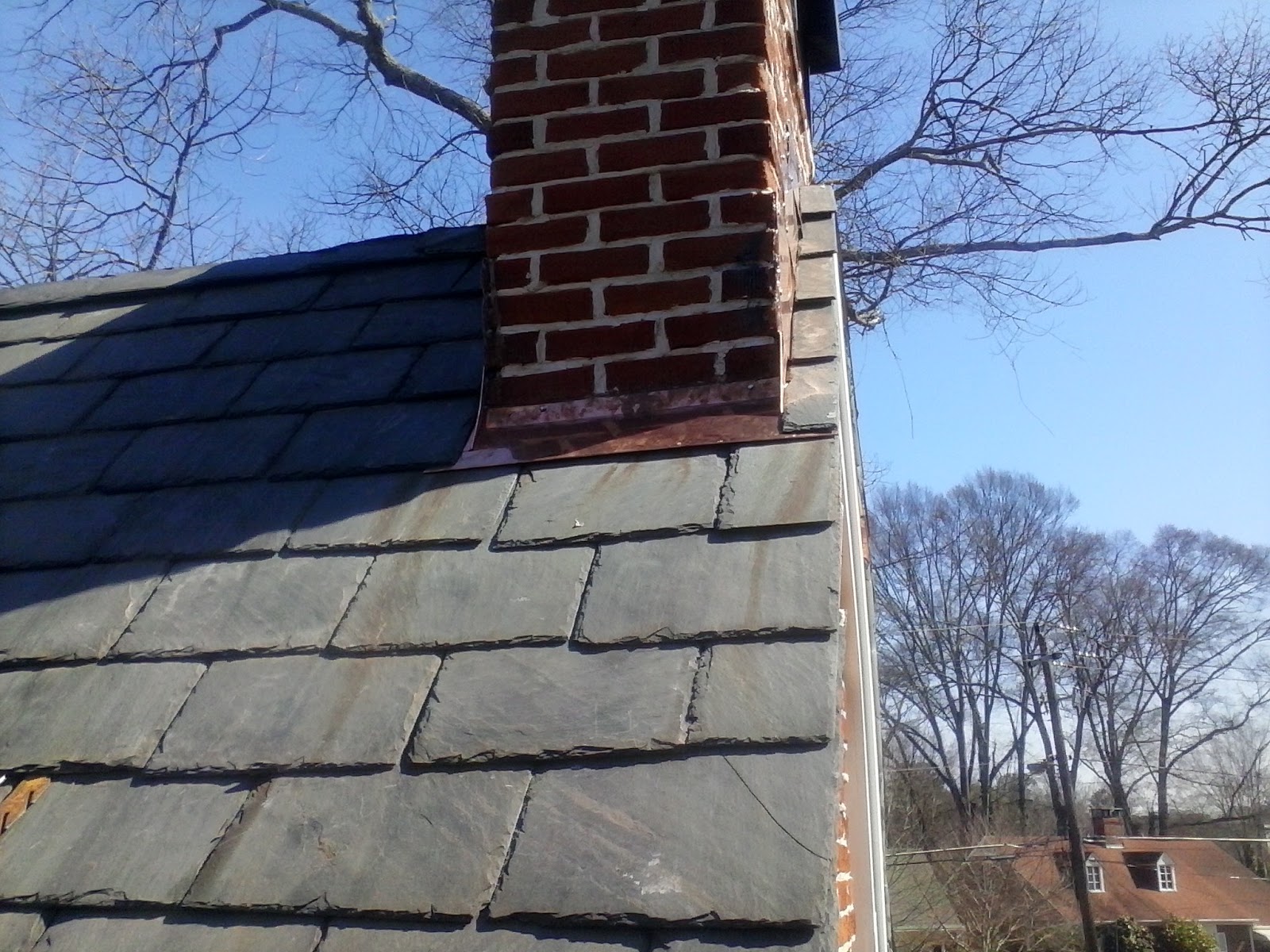 Chimney Flashing Slate Roof Slate & Tile Roofing Atlanta Buckhead