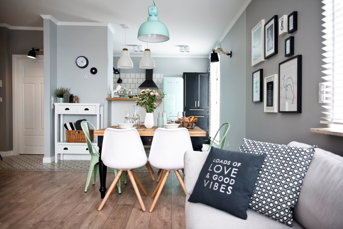 Salle a manger carrelage gris: decoration salon avec carrelage ...