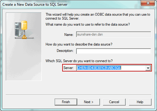 create an odbc data source to connect to SQL Server create an odbc data source to connect to SQL Server