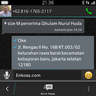 Konfirmasi nama penerima jersey Ghulam Nurul Huda di enkosa sport Konfirmasi nama penerima jersey Ghulam Nurul Huda di enkosa sport