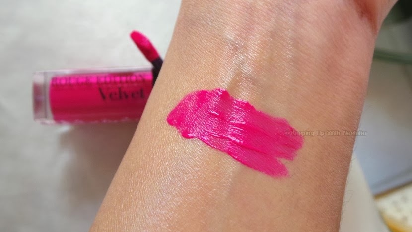bourjois rouge edition velvet matte lipstick ping pong pink fuchsia